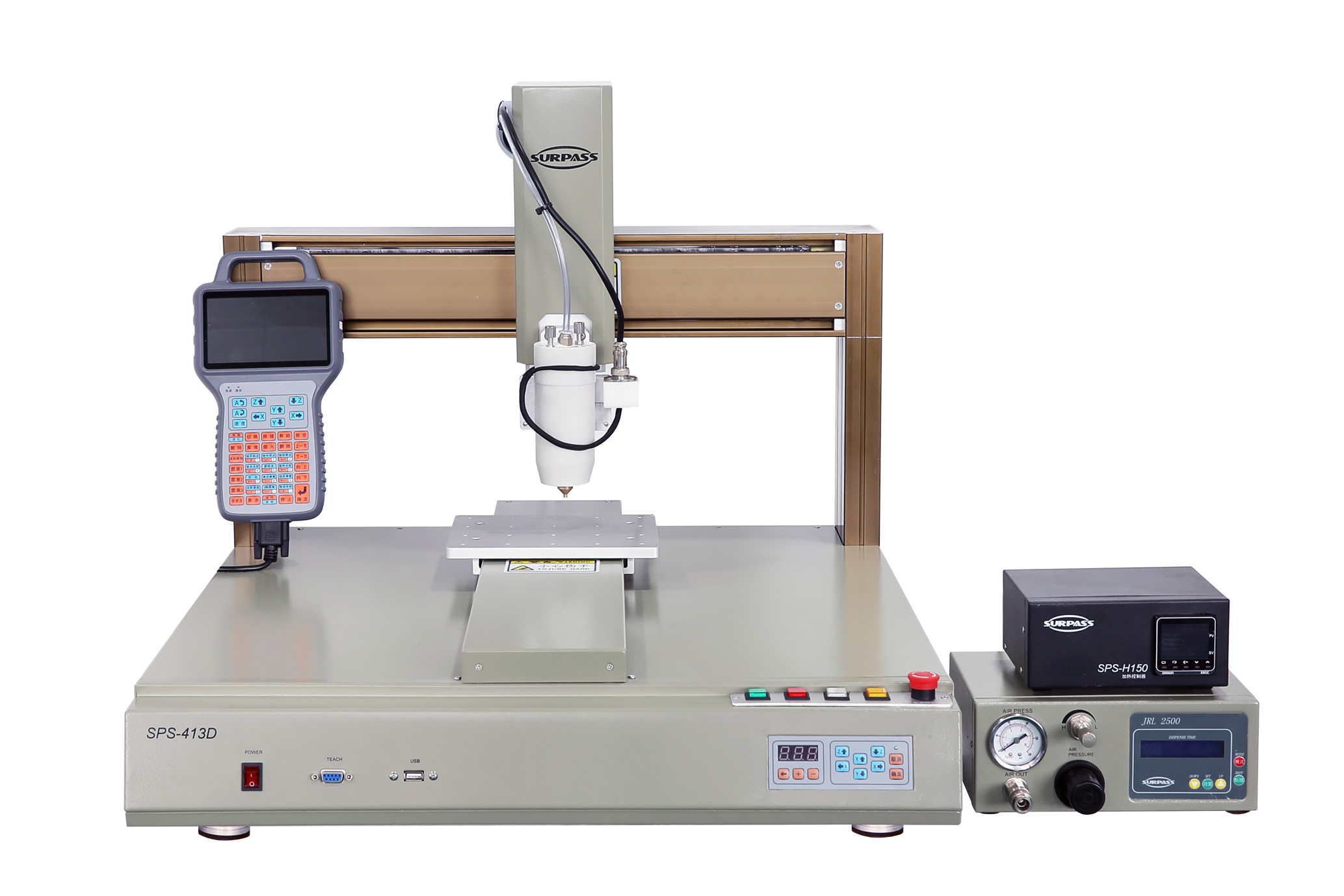 PUR熱熔膠三軸桌面高精度點(diǎn)膠機(jī)