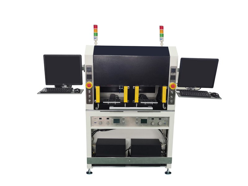 雙Y軸雙工作平臺,雙閥體六軸點(diǎn)膠機(jī)